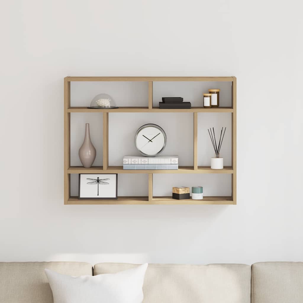 vidaXL Wall Shelf Artisan Oak 75x16x55 cm Engineered Wood