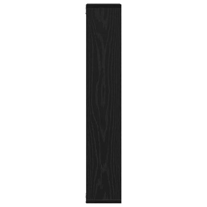 vidaXL Wall Shelf Black Oak 36x16x90 cm Engineered Wood