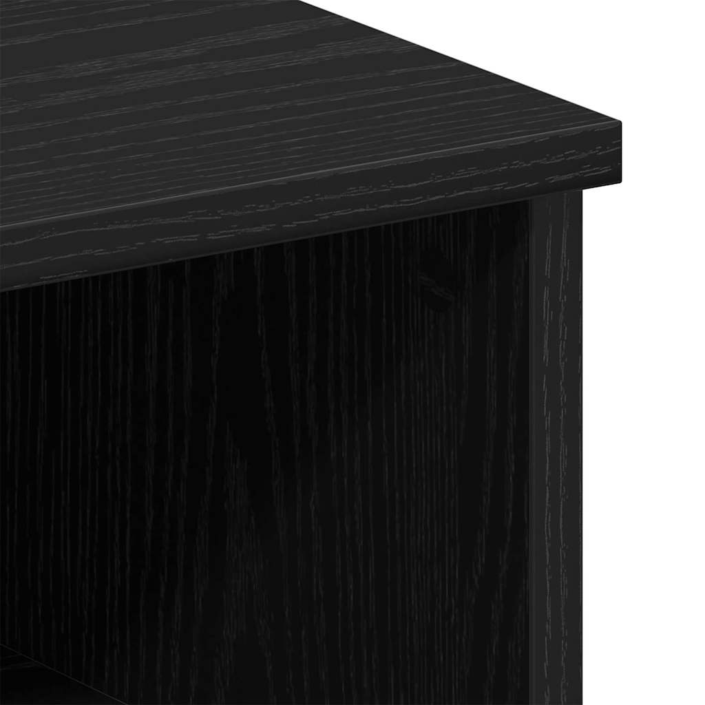 vidaXL Nightstand 2 pcs Black Oak 50 x 32 x 60cm Engineered Wood