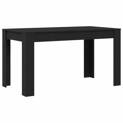 vidaXL Dining Table Black Oak 140 x 74.5 x 76 cm Engineered Wood