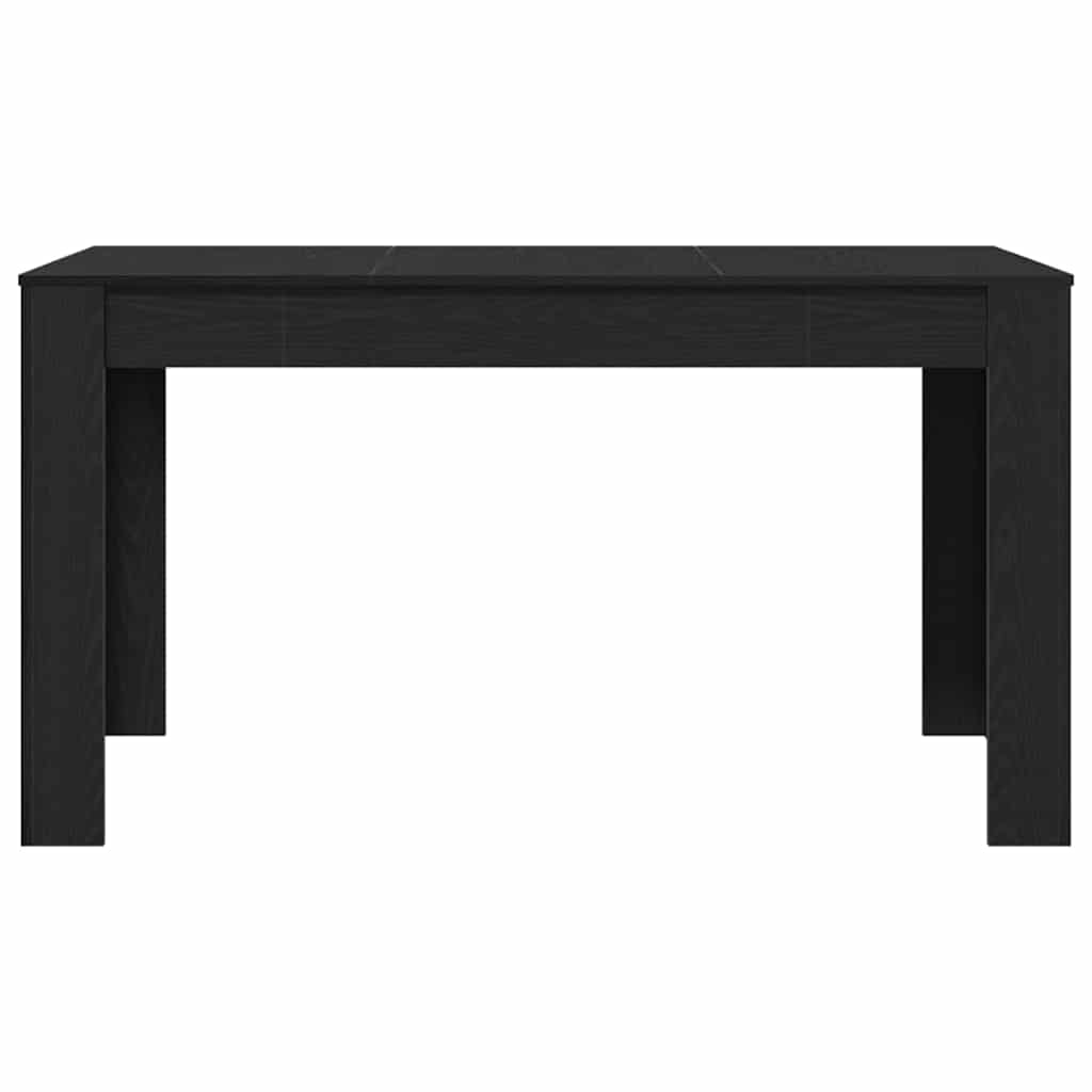 vidaXL Dining Table Black Oak 140 x 74.5 x 76 cm Engineered Wood
