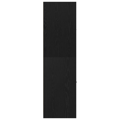 vidaXL Apothecary Cabinet Black Oak 30x41x144.5 cm Engineered Wood