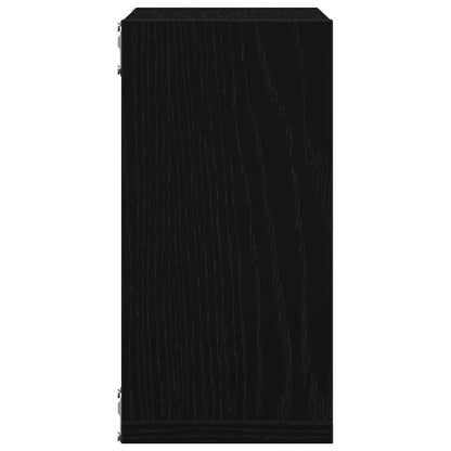 vidaXL Wall Cube Shelves 2 pcs Black Oak 30x15x30 cm Engineered Wood