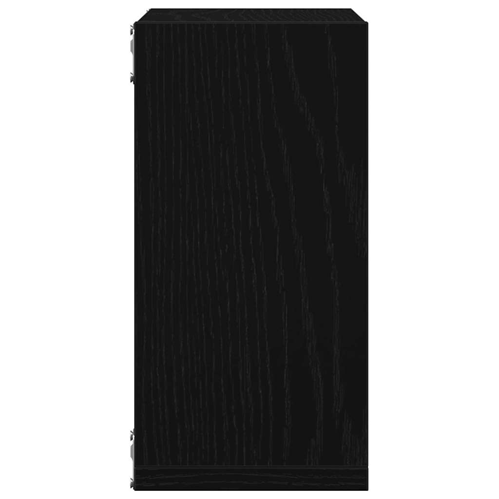 vidaXL Wall Cube Shelves 4 pcs Black Oak 30x15x30 cm Engineered Wood