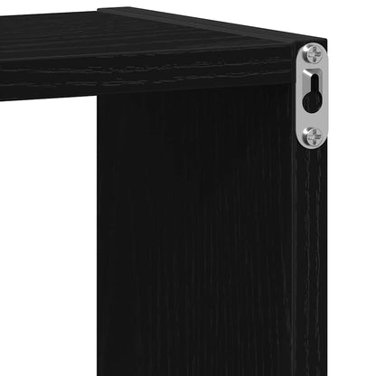 vidaXL Wall Cube Shelves 4 pcs Black Oak 30x15x30 cm Engineered Wood