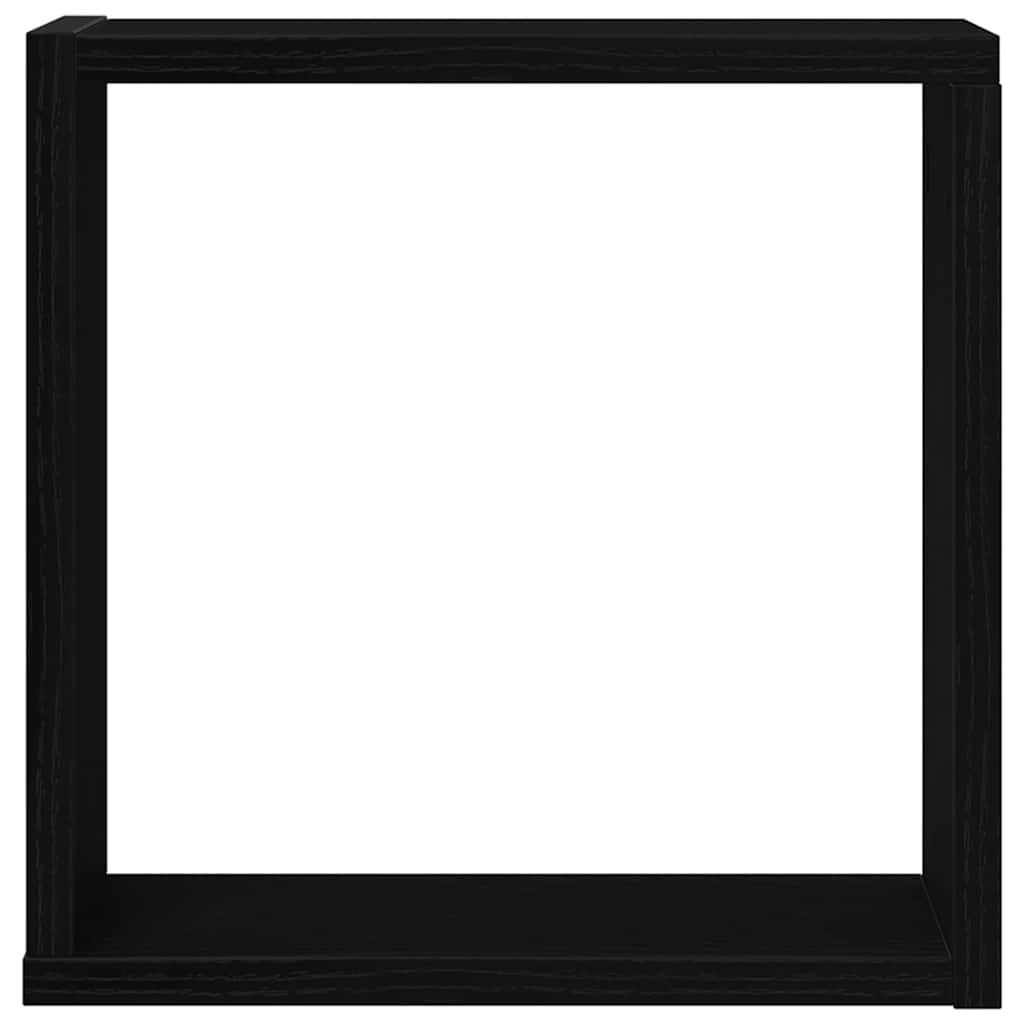 vidaXL Wall Cube Shelves 6 pcs Black Oak 30x15x30 cm Engineered Wood