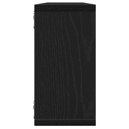 vidaXL Wall Cube Shelves 4 pcs Black Oak 100x15x30 cm Engineered Wood