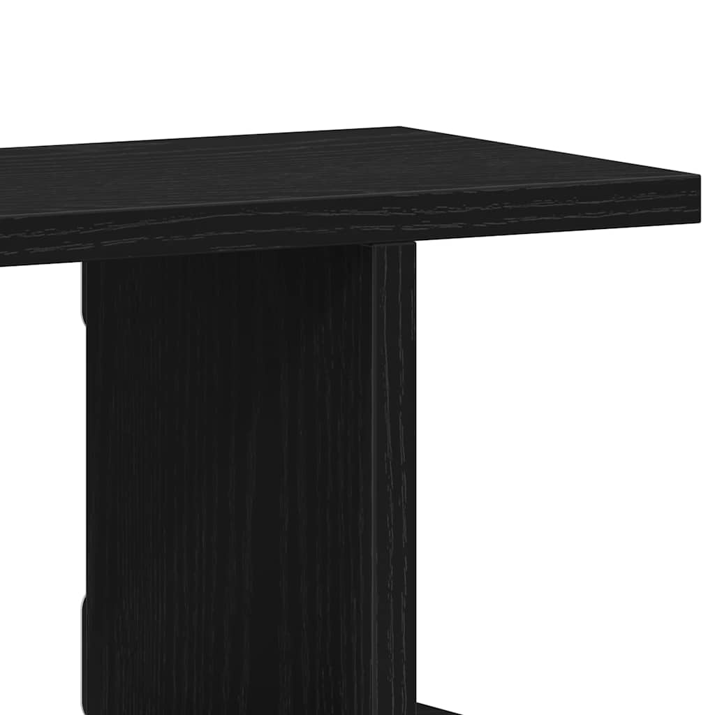 vidaXL Wall Shelves 2 pcs Black Oak 90x18x20 cm Engineered Wood