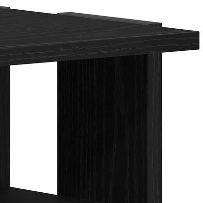 vidaXL Shoe Cabinet Black Oak 25x27x102 cm Engineered Wood