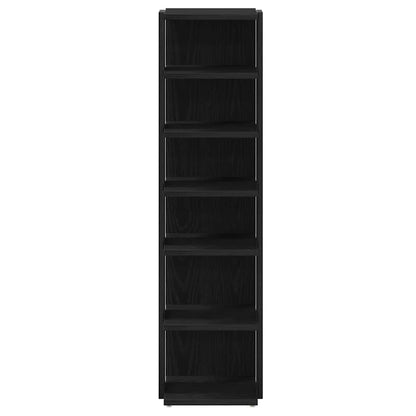 vidaXL Shoe Cabinets 2 pcs Black Oak 25x27x102 cm Engineered Wood
