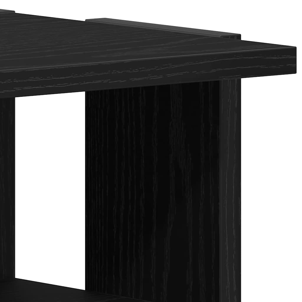 vidaXL Shoe Cabinets 2 pcs Black Oak 25x27x102 cm Engineered Wood