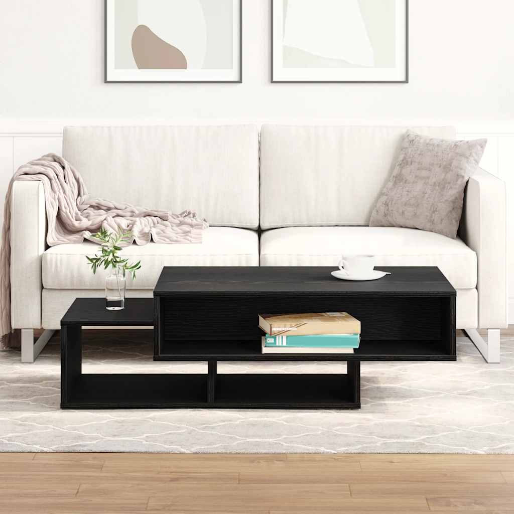 vidaXL Coffee Table Black Oak 105x55x32 cm Engineered Wood