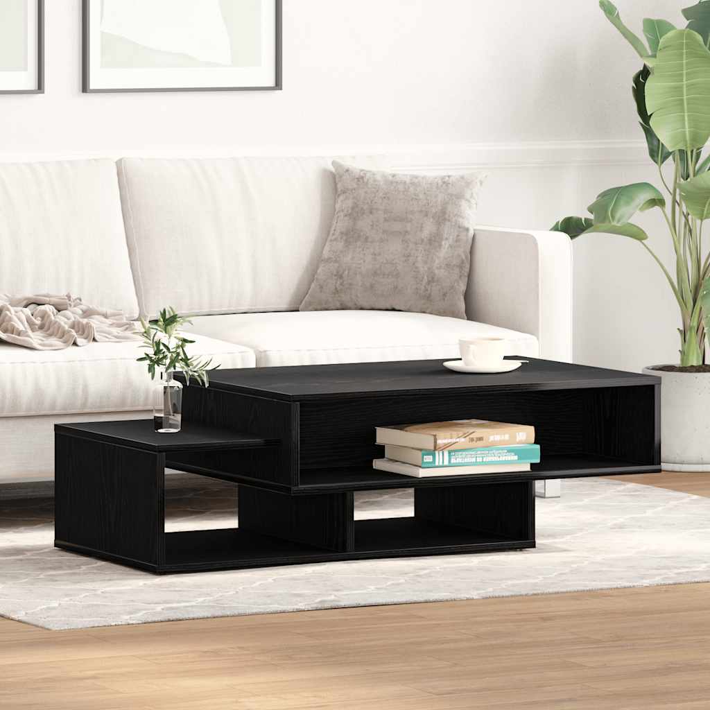 vidaXL Coffee Table Black Oak 105x55x32 cm Engineered Wood