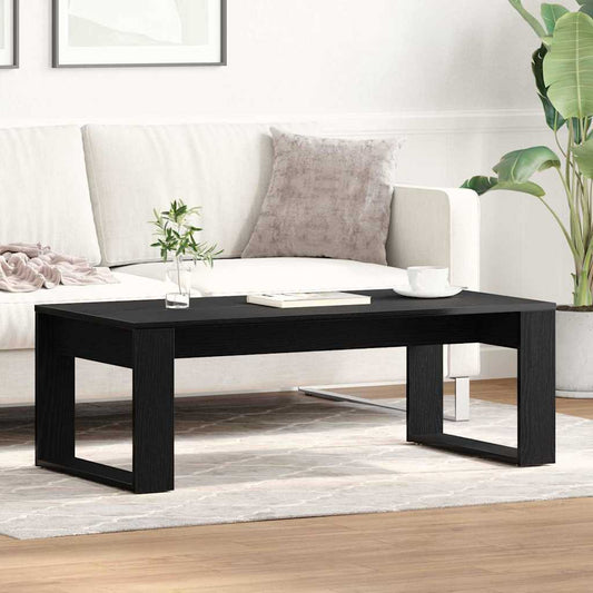 vidaXL Coffee Table Black Oak 102 x 50 x 35 cm Engineered Wood