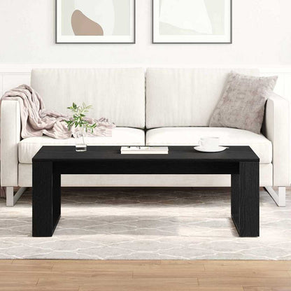 vidaXL Coffee Table Black Oak 102 x 50 x 35 cm Engineered Wood
