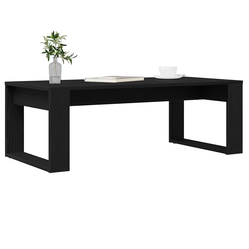 vidaXL Coffee Table Black Oak 102 x 50 x 35 cm Engineered Wood