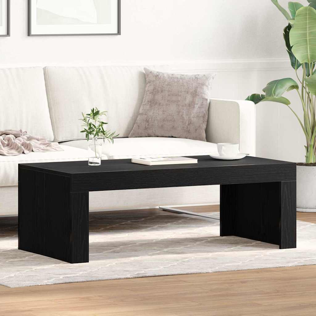 vidaXL Coffee Table Black Oak 102 x 50 x 35 cm Engineered Wood