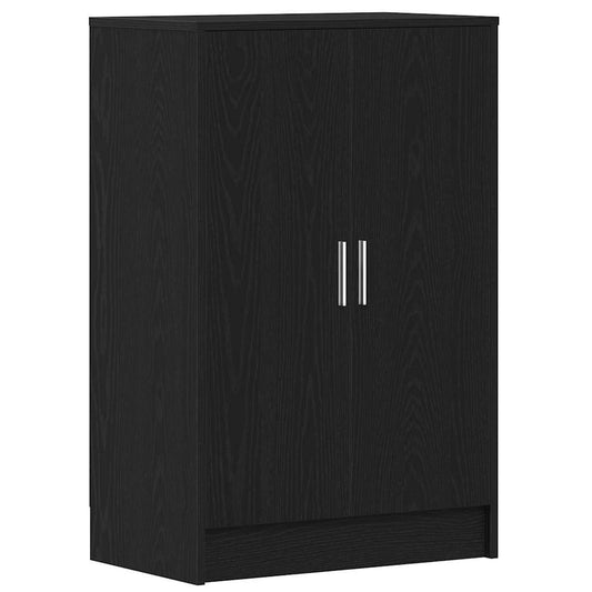 vidaXL Shoe Cabinet 60 x 35 x 92 cm Engineered Wood Black Oak