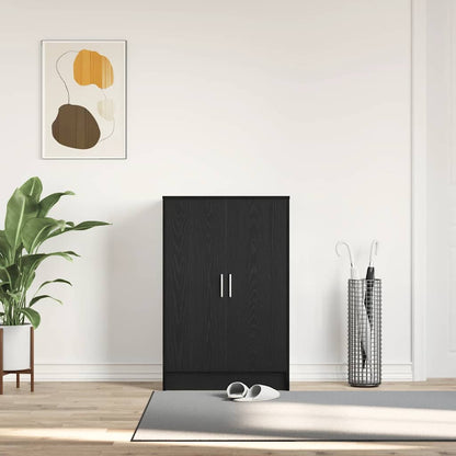 vidaXL Shoe Cabinet 60 x 35 x 92 cm Engineered Wood Black Oak