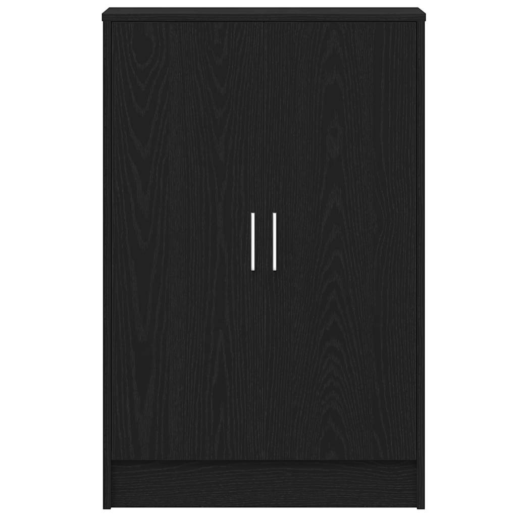 vidaXL Shoe Cabinet 60 x 35 x 92 cm Engineered Wood Black Oak
