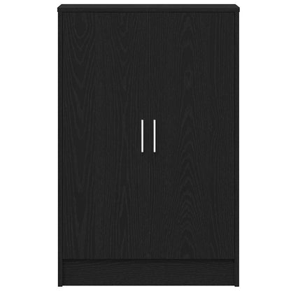 vidaXL Shoe Cabinet 60 x 35 x 92 cm Engineered Wood Black Oak
