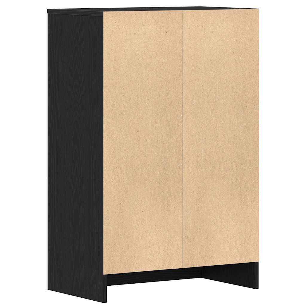 vidaXL Shoe Cabinet 60 x 35 x 92 cm Engineered Wood Black Oak