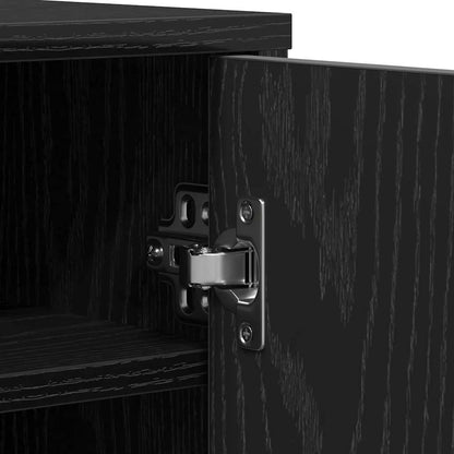 vidaXL Shoe Cabinet 60 x 35 x 92 cm Engineered Wood Black Oak