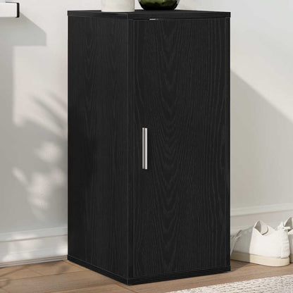 vidaXL Shoe Cabinet Black Oak 32x35x70 cm Engineered Wood