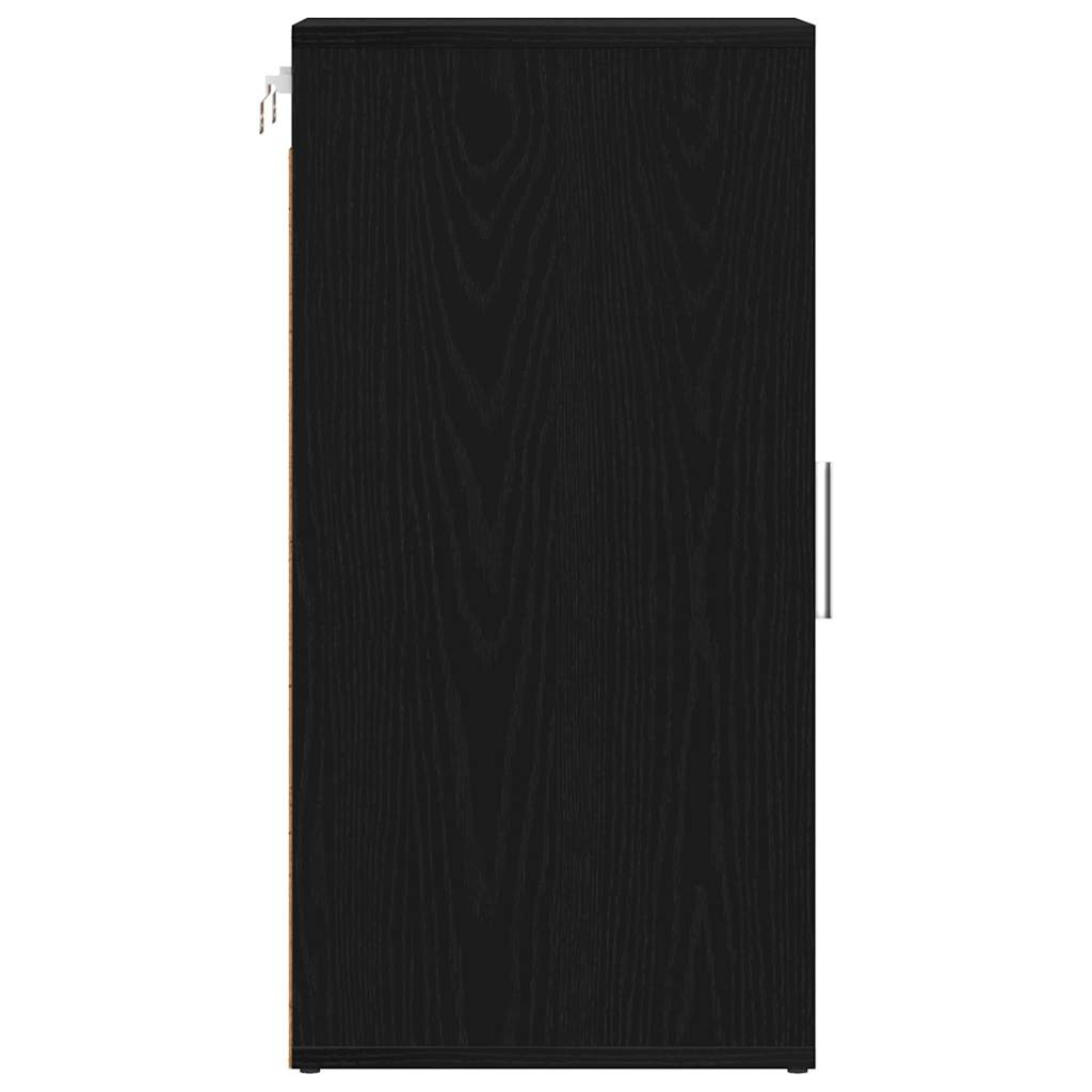 vidaXL Shoe Cabinet Black Oak 32x35x70 cm Engineered Wood