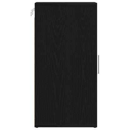 vidaXL Shoe Cabinet Black Oak 32x35x70 cm Engineered Wood