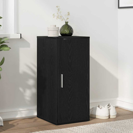 vidaXL Shoe Cabinet Black Oak 32x35x70 cm Engineered Wood