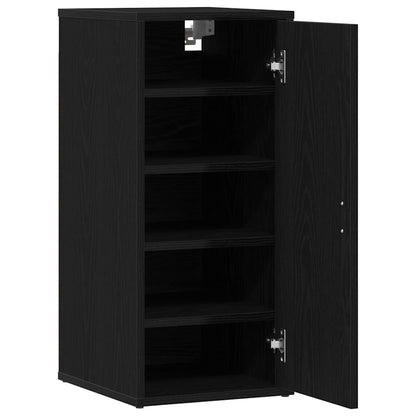 vidaXL Shoe Cabinets 2 pcs Black Oak 32x35x70 cm Engineered Wood