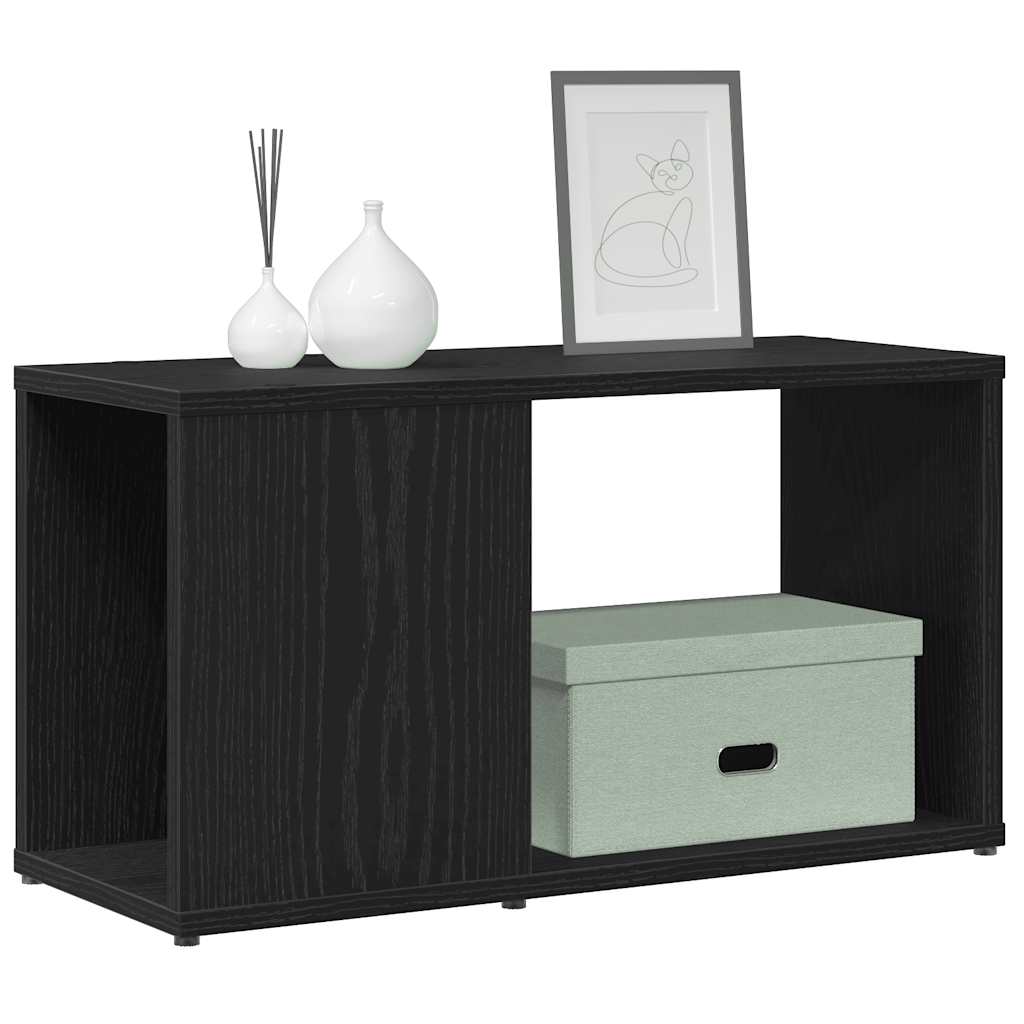 vidaXL TV Cabinet Black Oak 60x24x32 cm Engineered Wood