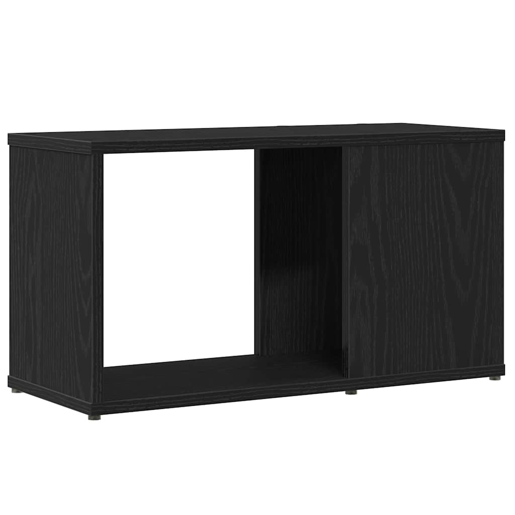 vidaXL TV Cabinet Black Oak 60x24x32 cm Engineered Wood
