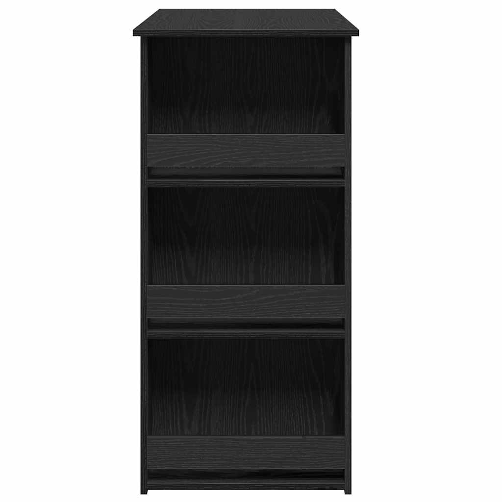 vidaXL Bar Table with Storage Rack Black Oak 102x50x103.5 cm