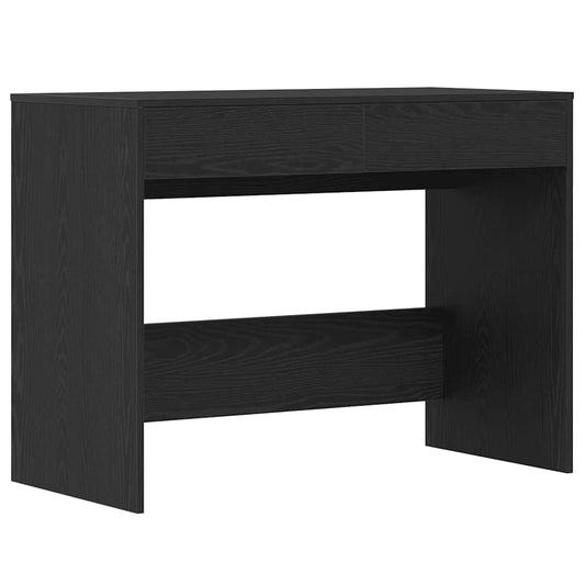 vidaXL Desk Black Oak 101x50x76.5 cm Engineered Wood