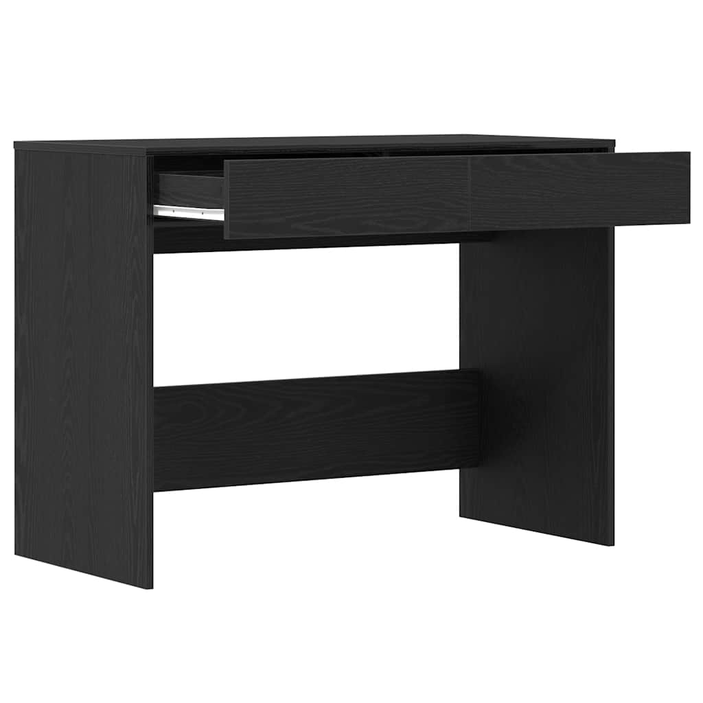 vidaXL Desk Black Oak 101x50x76.5 cm Engineered Wood
