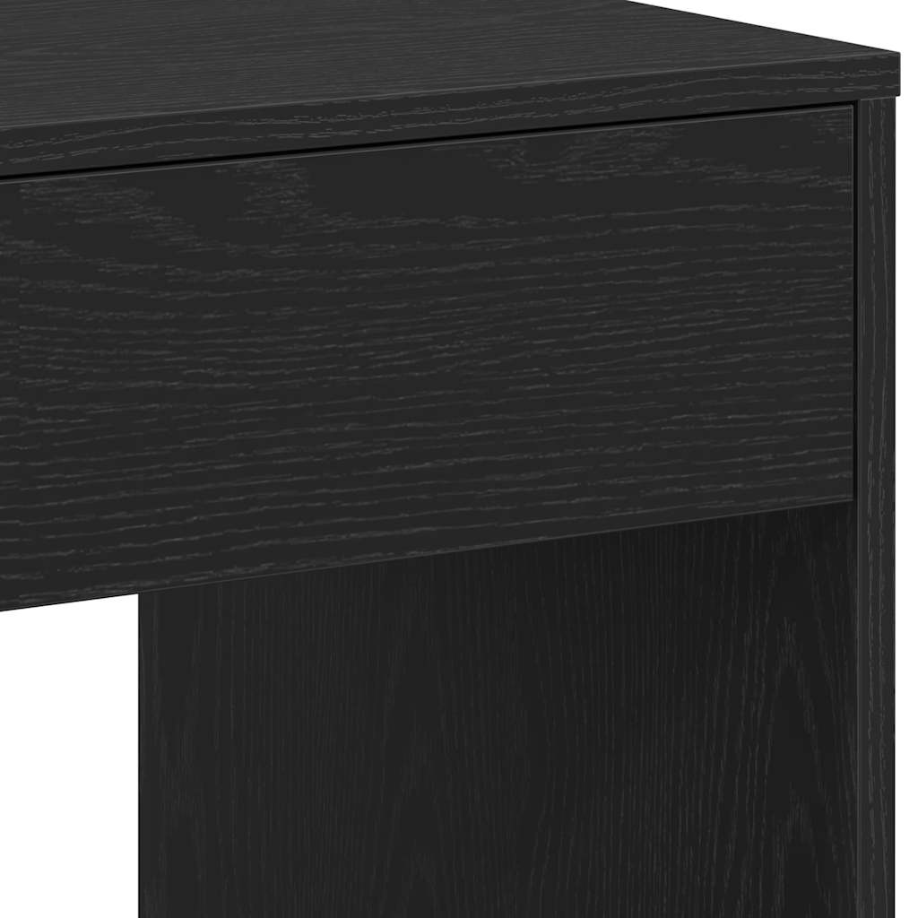 vidaXL Desk Black Oak 101x50x76.5 cm Engineered Wood