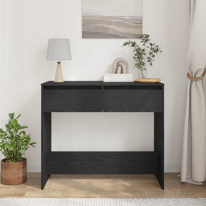 vidaXL Console Table Black Oak 89x41x76,5 cm Engineered Wood