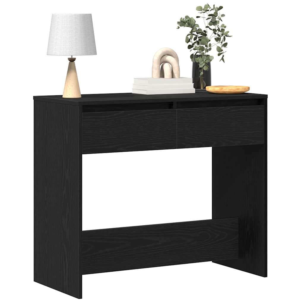 vidaXL Console Table Black Oak 89x41x76,5 cm Engineered Wood