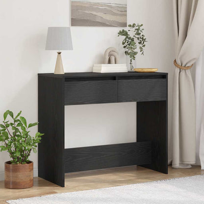 vidaXL Console Table Black Oak 89x41x76,5 cm Engineered Wood