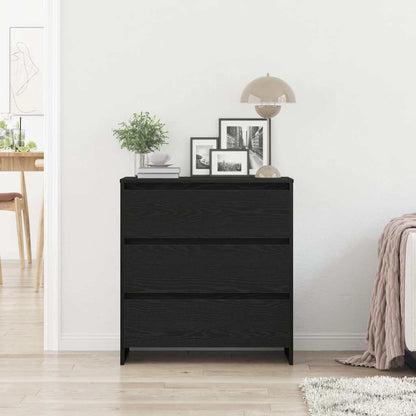 vidaXL Sideboard Black Oak 70x41x75 cm Engineered Wood
