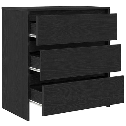 vidaXL Sideboard Black Oak 70x41x75 cm Engineered Wood