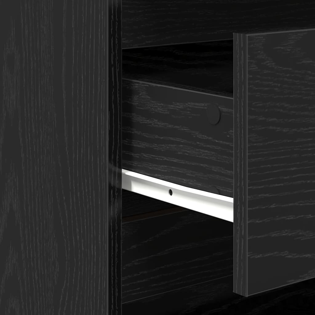 vidaXL Sideboard Black Oak 70x41x75 cm Engineered Wood