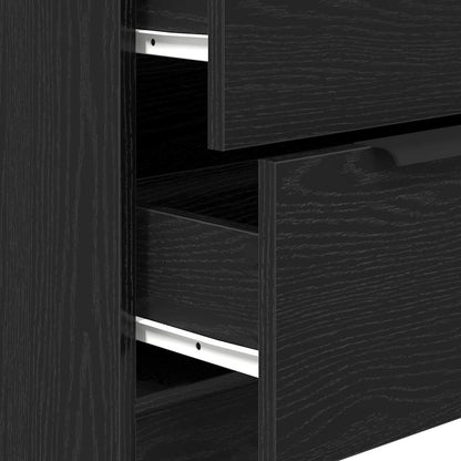 vidaXL Sideboard with Drawer Black Oak 60 x 30 x 70 cm Engineered Wood