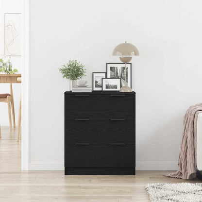 vidaXL Sideboard with Drawer Black Oak 60 x 30 x 70 cm Engineered Wood