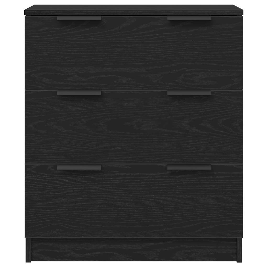 vidaXL Sideboard with Drawer Black Oak 60 x 30 x 70 cm Engineered Wood