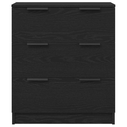 vidaXL Sideboard with Drawer Black Oak 60 x 30 x 70 cm Engineered Wood