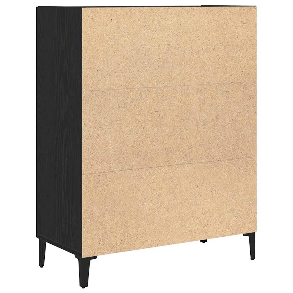 vidaXL Sideboard Black Oak 69.5x34x90 cm Engineered Wood