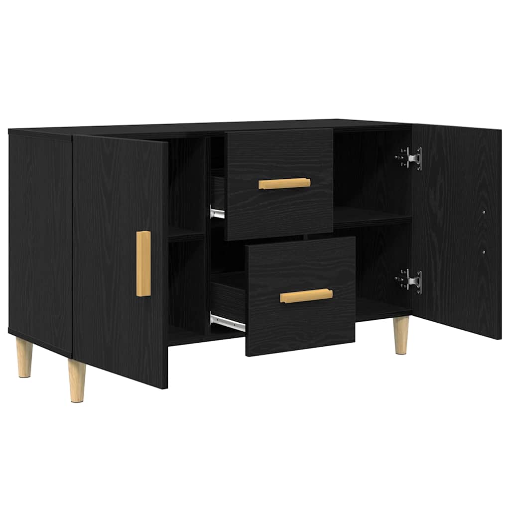 vidaXL Sideboard Black Oak 100x36x60 cm Engineered Wood